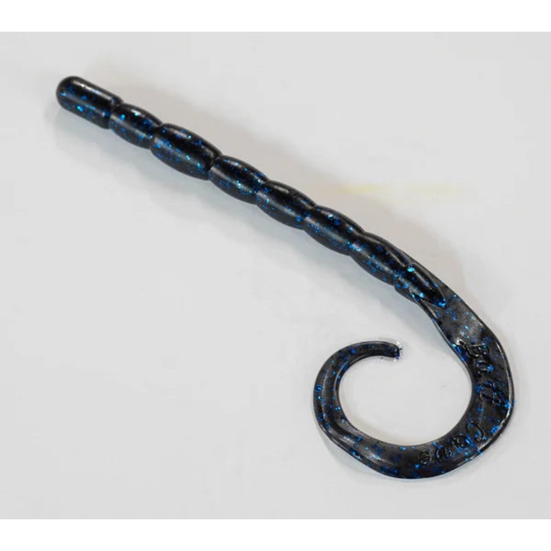 Bait Cave Customs 10″ AB Worm (8 Pk) Black & Blue