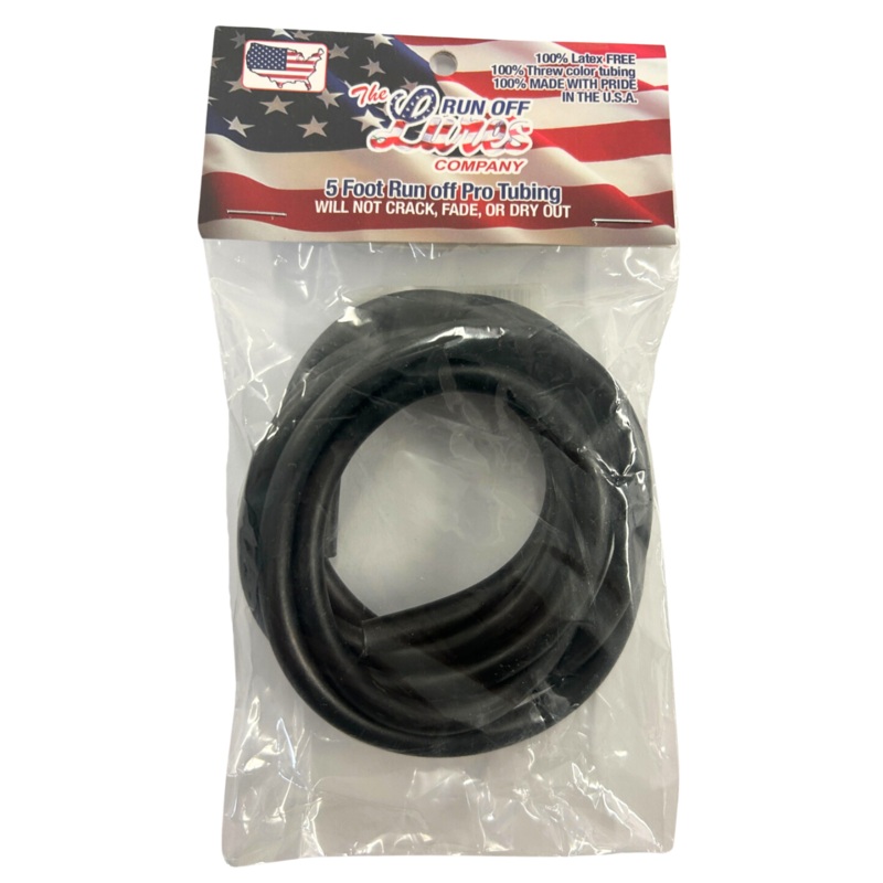 Run Off Lures 5ft Pro Tubing (Assorted Colors) Black