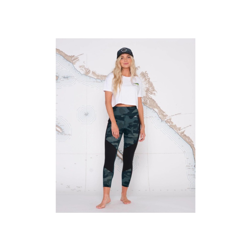 SALTY CREW SIGNATURE LEGGING JADE CAMO XL