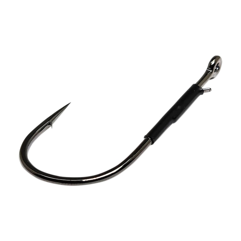 Super Heavy Cover Worm Hooks – Black 4/0
