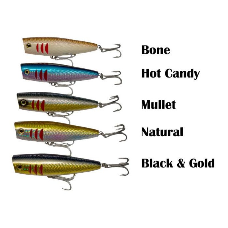 Tactical Anglers Crossover Popper Lures Black/Gold Length: 4.4″ – Weight: 7/8oz