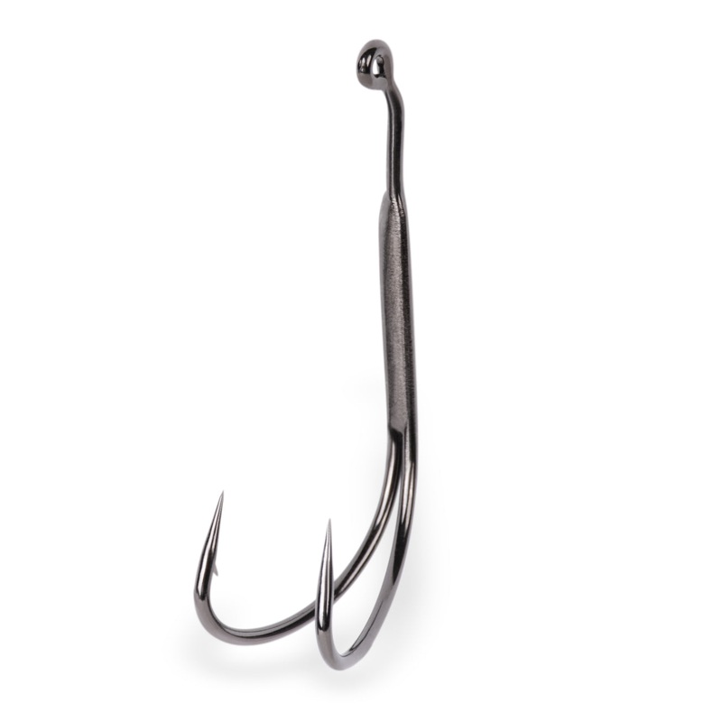 Mustad Plastic Frog 1X Double Hook w/ Spring Baitkeeper 2 pack 4/0