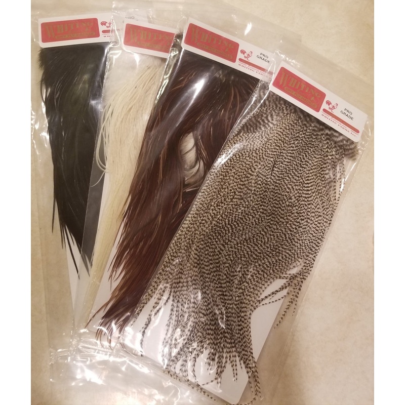 Whiting Pro Grade Saddle Feathers Grizzly