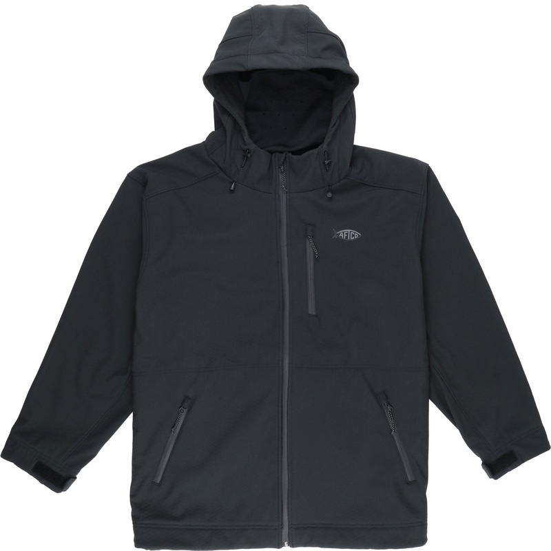 AFTCO Big Guy Reaper Zip-Up Softshell Jacket Black 3XL
