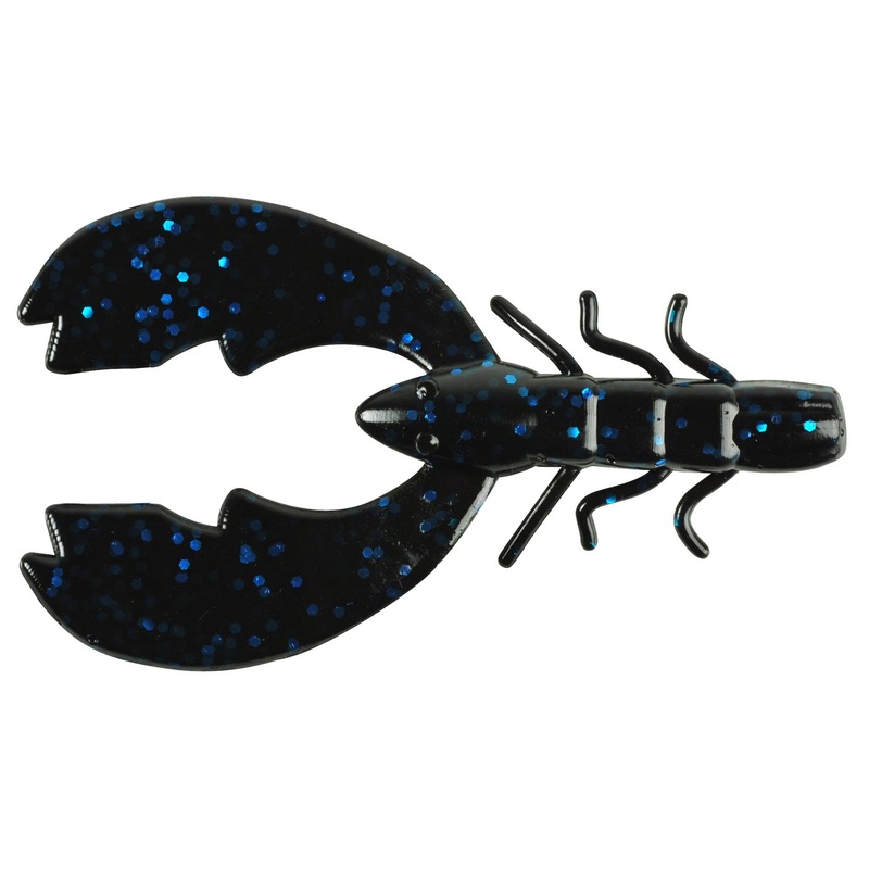 BERKLEY CHIGGER CRAW Black Blue Fleck 3″