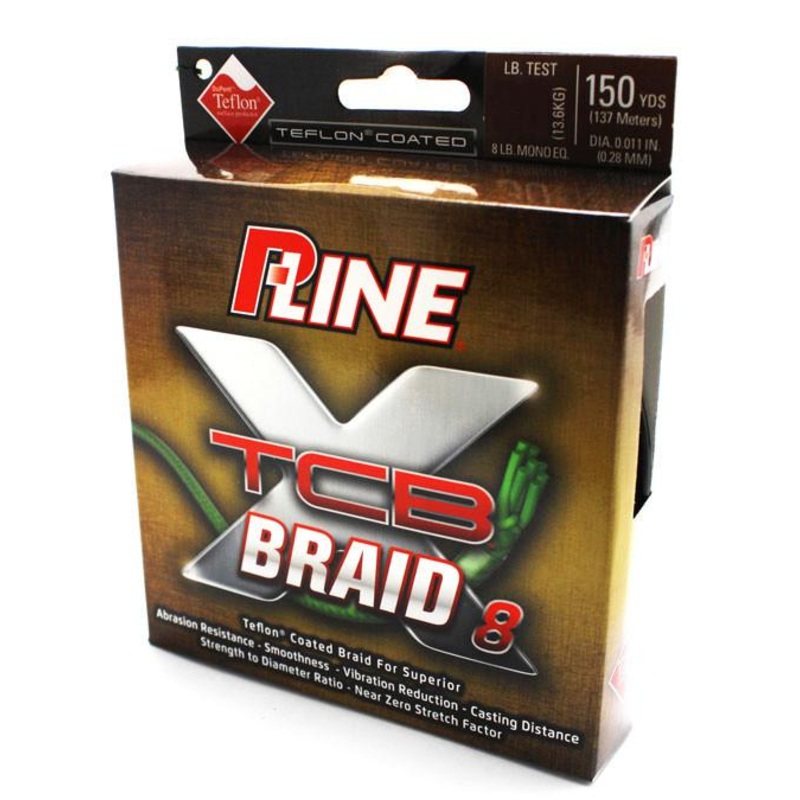 P-Line Teflon Coated 8 Carrier Braid (XTCB-8) 150 Yards Green 10 pound
