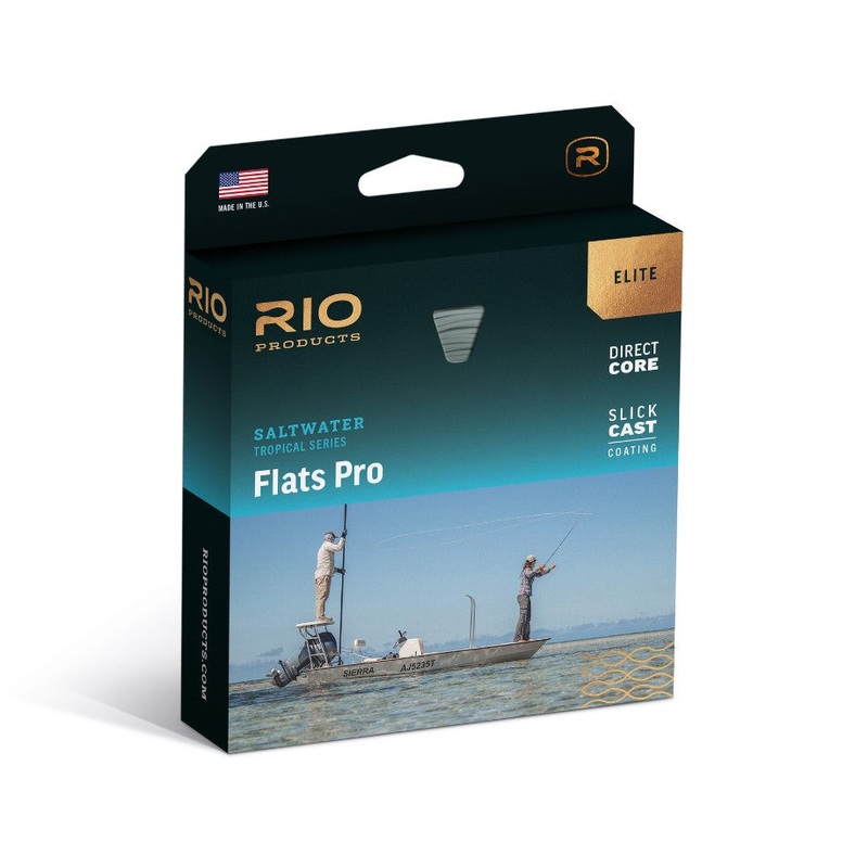 Rio Elite Flats Pro 15′ Clear Tip Fly Line WF7F/I Clear Tip/Aqua/Orange/Sand