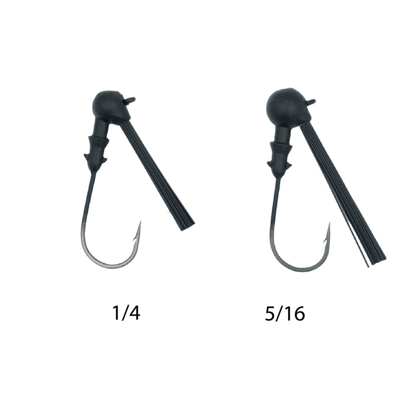 Bait-Wrx Neked Finesse Ballhead Jigheads (5 Pk) 1/4oz Black