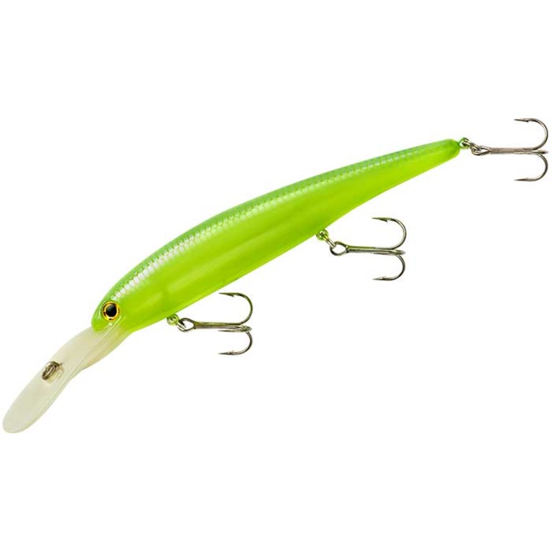 Bandit Walleye Deep Glow 4 3/4 inch Trolling Plug Green Black Splatter
