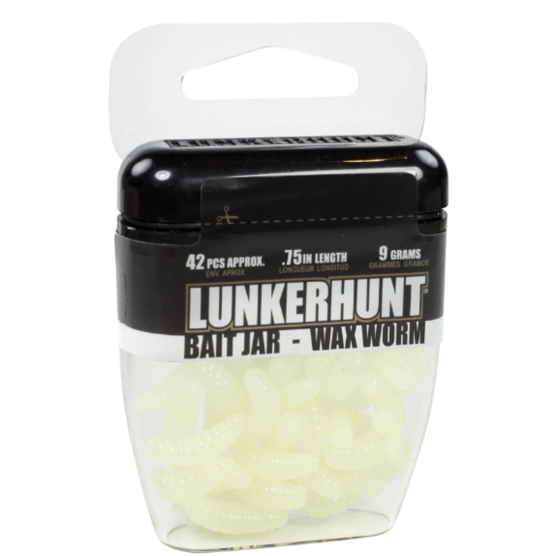 Lunkerhunt Wax Worm Bait Jar 1/3 oz. Chartreuse