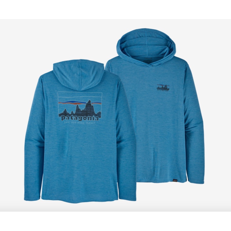Patagonia Men’s Capilene Cool Daily Graphic Hoody – ’73 Skyline: Anacapa Blue X-Dye XL