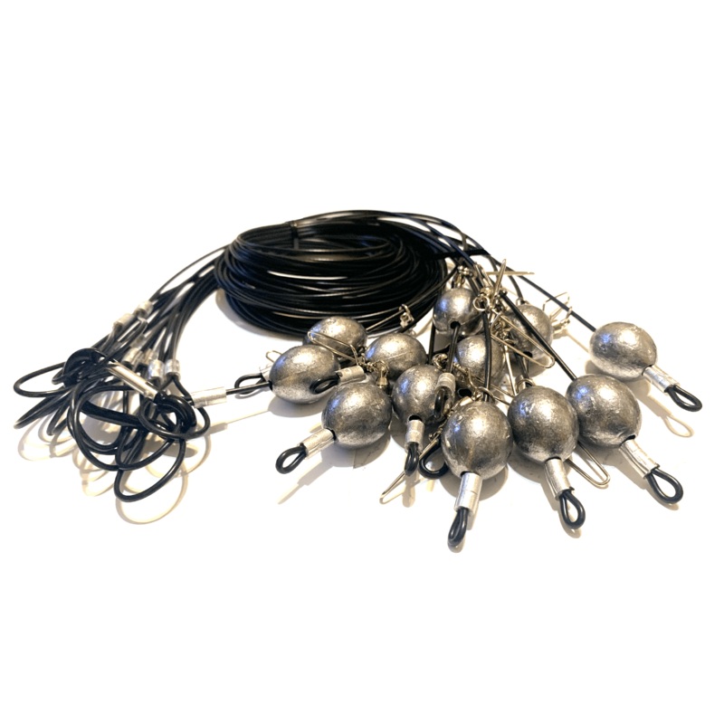 60″ 6oz Egg Sinker Texas Rig Decoys 1 Dozen Black