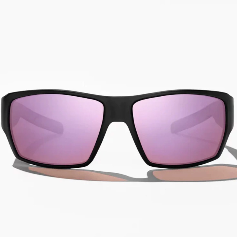Bajio Vega Polarized Sunglasses Black Matte Blue Mirror Glass