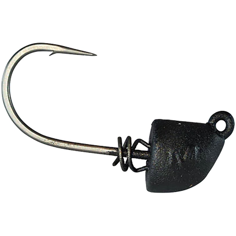 Mustad Alpha-Point A-Tak Swim Jighead – 3 Pack Matte Black 2/0 – 1/4 oz – 3 Pack