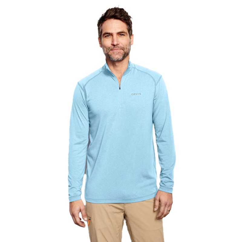 Orvis Drirelease 1/4 Zip L/S Shirt Skyline S