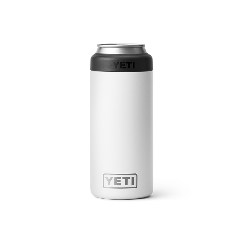 YETI 12OZ COLSTER SLIM CAN INSULATOR – WHITE