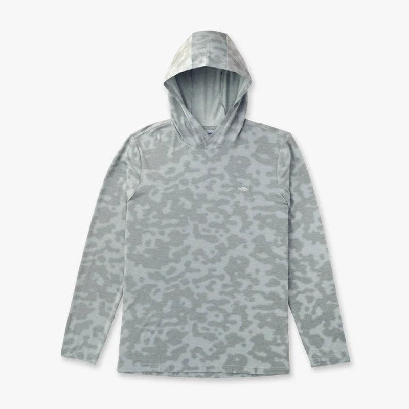AFTCO OCEAN BOUND PERFORMANCE HOODIE Gray Upwell Camo M