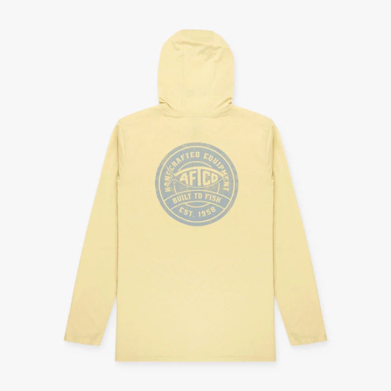 AFTCO OCEAN BOUND UPF HOODIE Coastal Dune Heather M