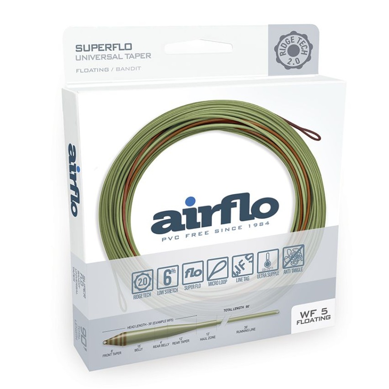 Airflo RIDGE 2.0 SUPERFLO UNIVERSAL TAPER WF3F MOSS OLIVE / CHARTREUSE