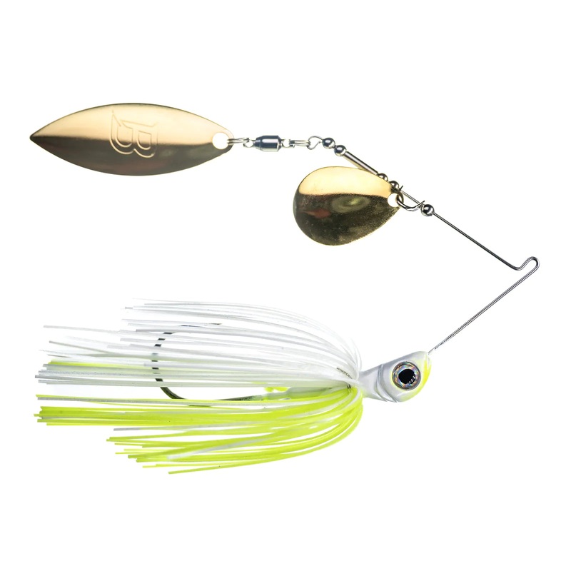BIZZ BAITS COMPACT TANDEM SPINNERBAIT Snow White 3/8