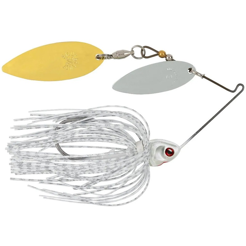 Booyah Covert Finesse Series Double Willow Spinnerbait – 1/2 oz 1/2 oz JC Special – Nickel Gold Blades