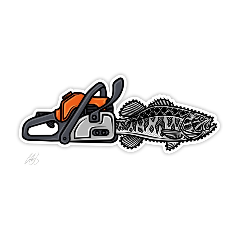Casey Underwood Smallmouth Saw Decal Sticker