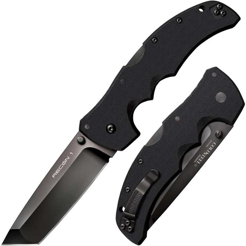 Cold Steel Recon 1 Folding Knife, 4″ Tanto Blade, 9 3/8″ Overall