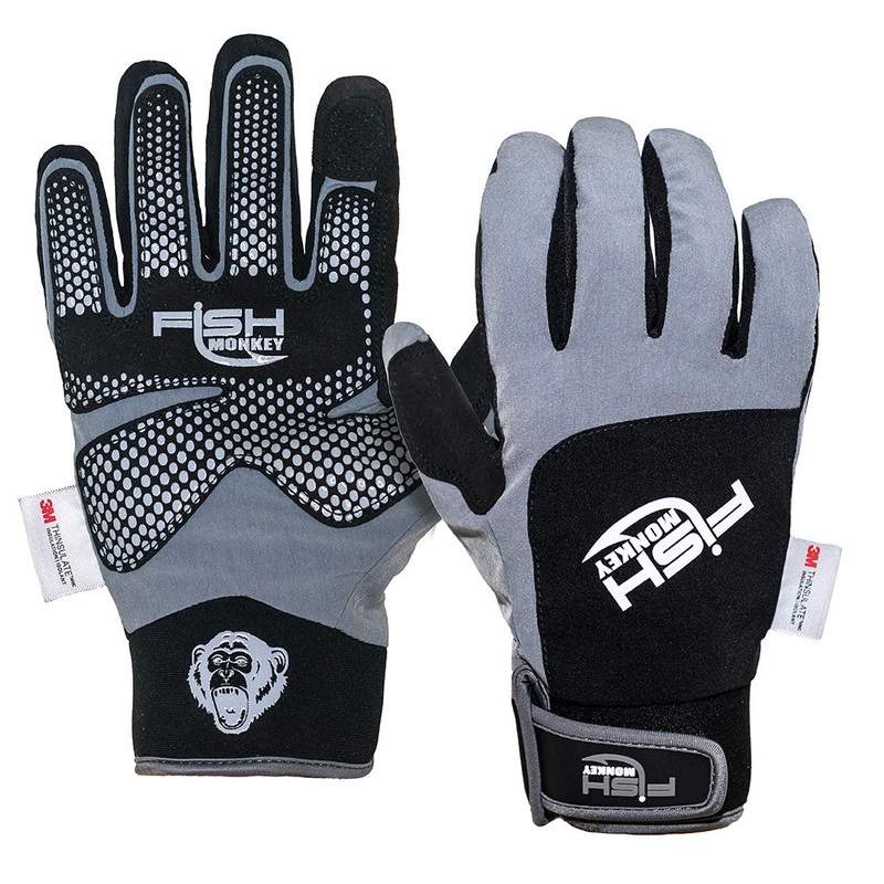 Fish Monkey Stealth Dry-Tec Waterproof Gloves Grey/Black Small
