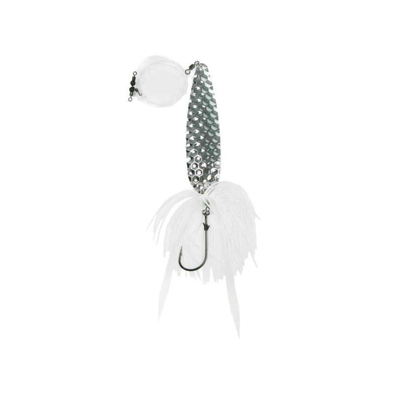 Jigging World Fluke Spoon Rigs Chrome