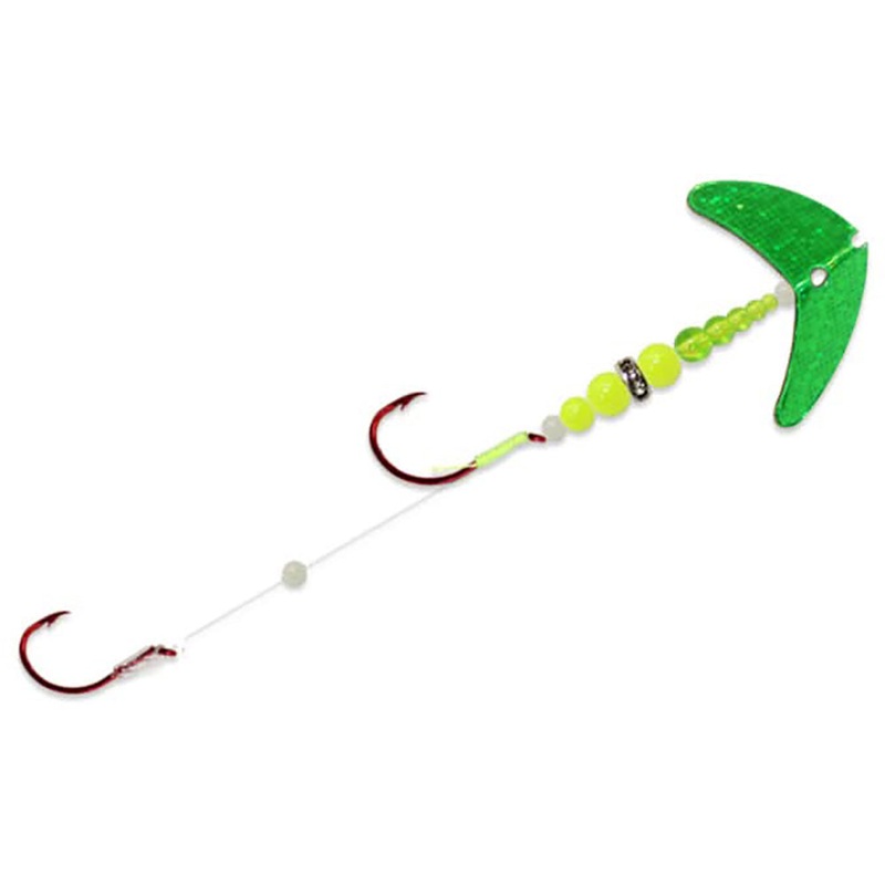 Mack’s Lure Wedding Ring Spinner – Prawn Rig Green Sparkle/Chartreuse/Yellow Chartreuse