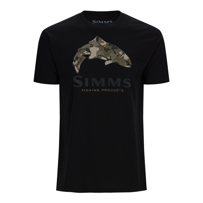 Simms Trout Regiment Camo Fill T-Shirt Black S
