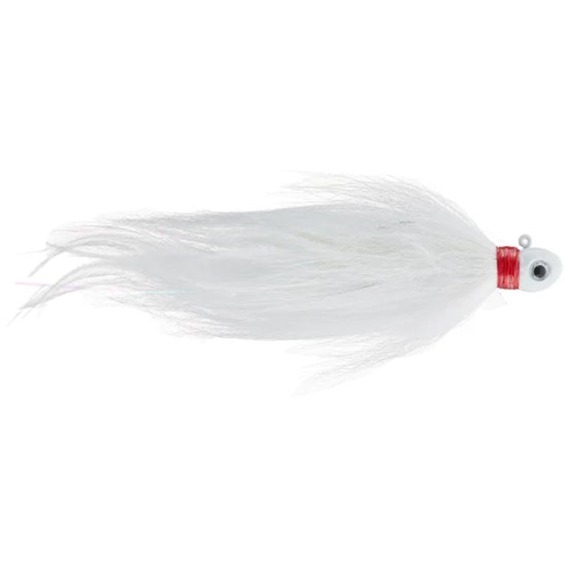 True Bass Shuttlecock Hair Jigs White 3/8 oz