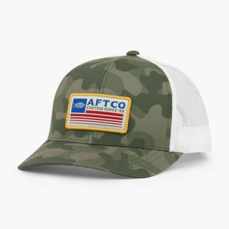 Aftco Crossbar Trucker Hat Green og camo