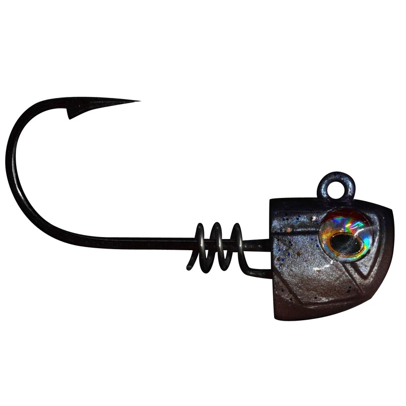 No Live Bait Needed 3″ Jig Heads Dark Mud Minnow 1/4oz