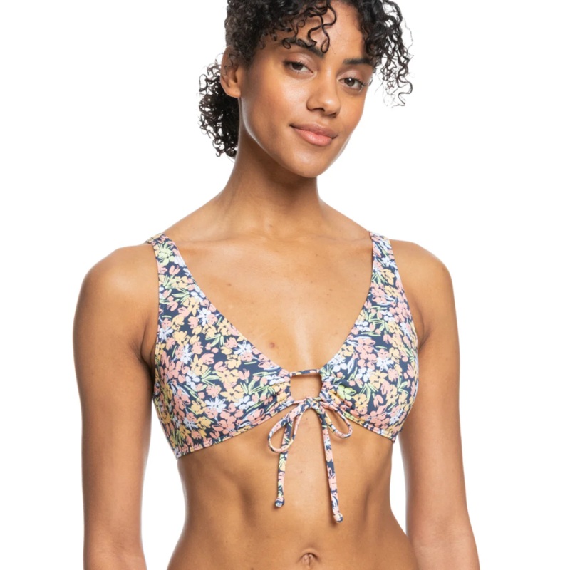 ROXY PT BEACH CLASSICS FASHION BRALETTE BIKINI TOP MOOD INDIGO DITSY LOVE XS