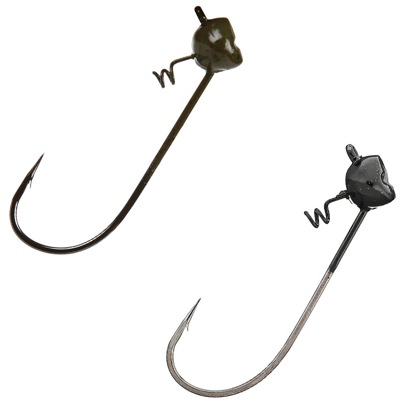 Secret Lures Tail Shaker Jig Head J-Bend Tail Shaker (Black – 4/0 – 1/8oz. – 3pk)