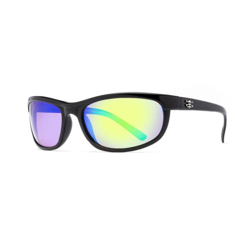 CALCUTTA POLARIZED ROCKPILE SUNGLASSES MATTE BLACK GREEN MIRROR