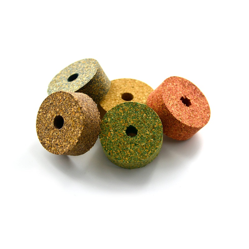 Fine Burl Cork Rings – Slim – 1/4″ Blue