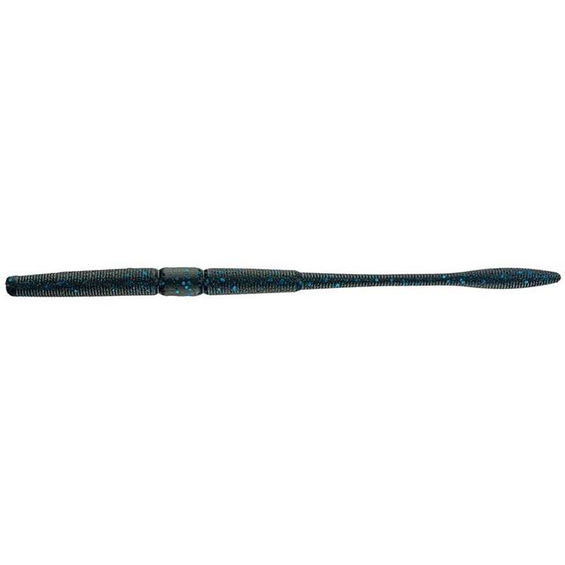 Big Bite Baits Nekorama Worm – 7 Inch Matte Black & Blue 7 inch – 12 pack