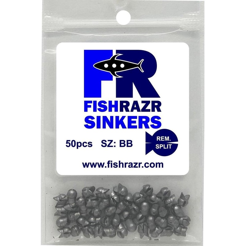 Fish Razr Removable Split Sinkers BB – 50pk