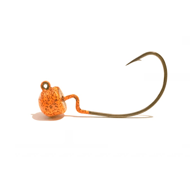 Orange Crush EWG Ned Rig Jig Heads 3pk 3/32oz