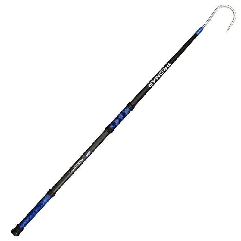 Promar Elite Series Carbon Fiber Gaff- 6FT, 4″ Hook 316 Stainless Steel, Floating