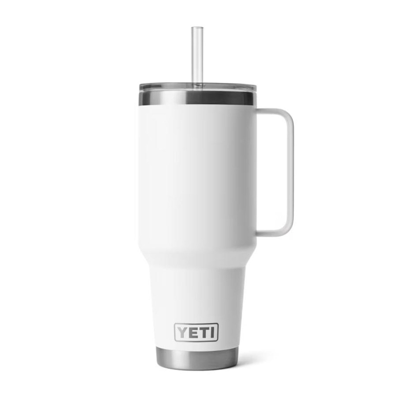YETI RAMBLER 42 OZ STRAW MUG WITH STRAW LID BIG WAVE BLUE