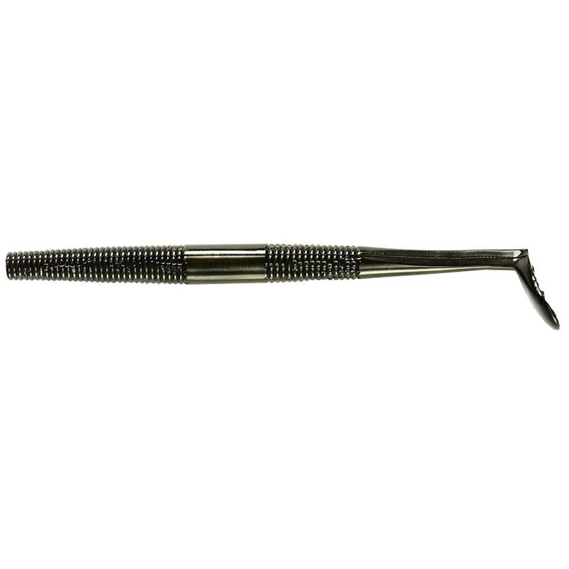 YUM Swim n’ Dinger Paddle Tail Worm Black 5 inch – 8 pack
