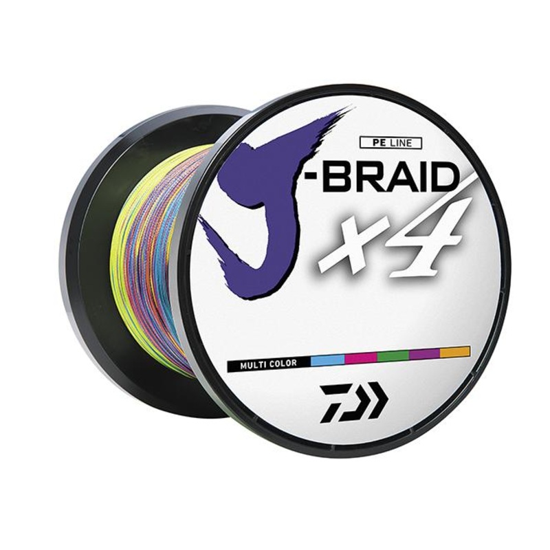 Daiwa J-Braid x4 Braided Line 550 Yards Multi-Color 50 pound