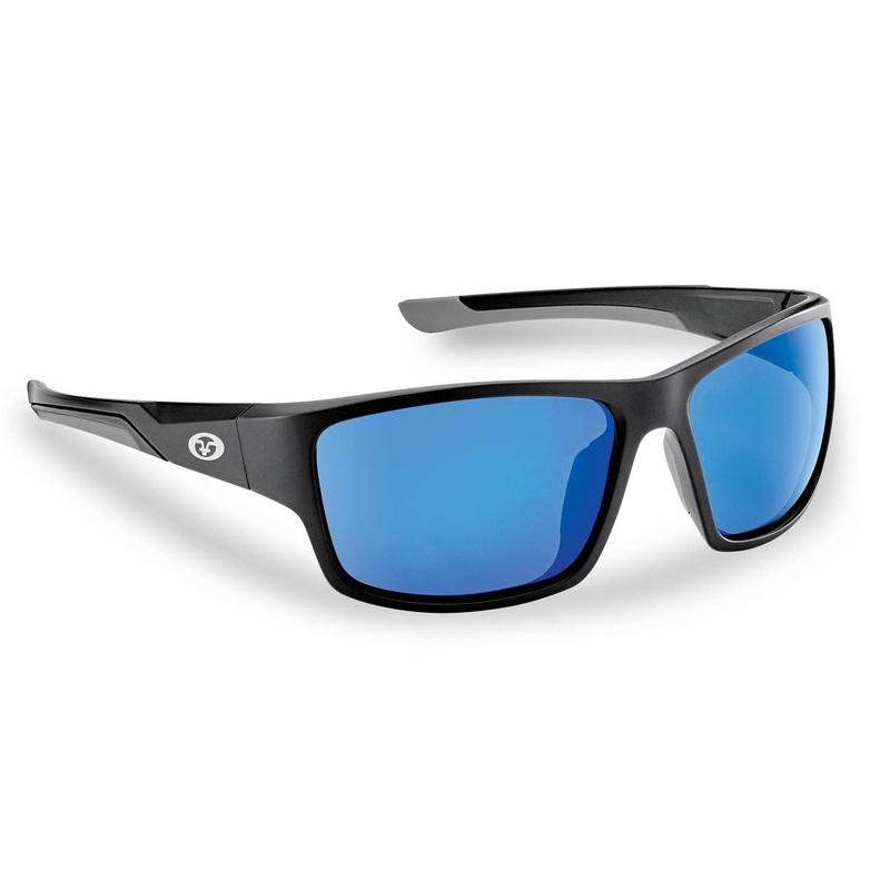 Flying Fisherman Sand Bank Sunglasses 7712BSB Matte Black with Smoke Blue Mirror