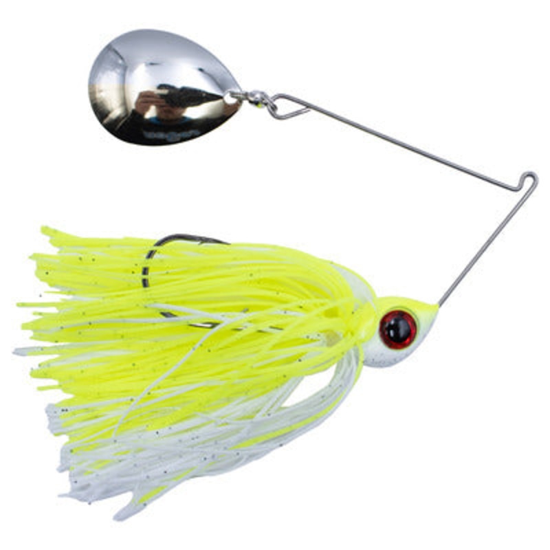 Head Hunter Nasty 50/50 Single Colorado Spinnerbait 1/2oz Chartreuse White