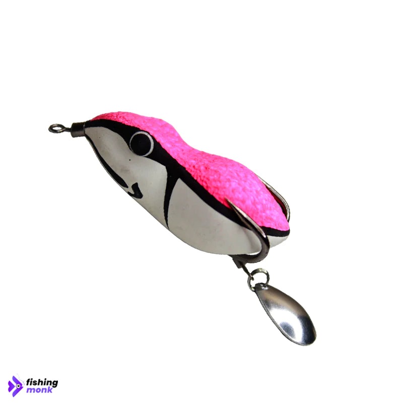 Bravvo Fila Hand Made Soft Frog Lure | 5.5cm | 8-9g Pink and White