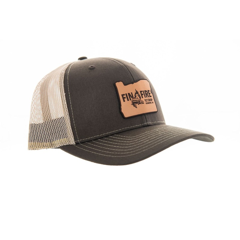 Fin & Fire Logo Hat: Brown/Khaki