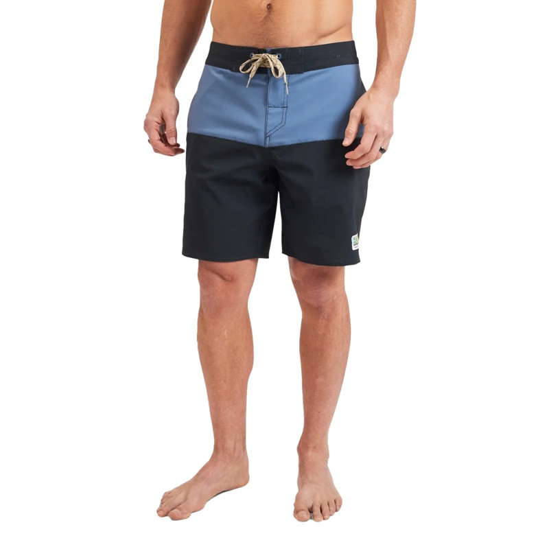 Howler Brothers Buchannon Boardshort HB Chargers : Antique Black / Blue Mirage 30 Waist